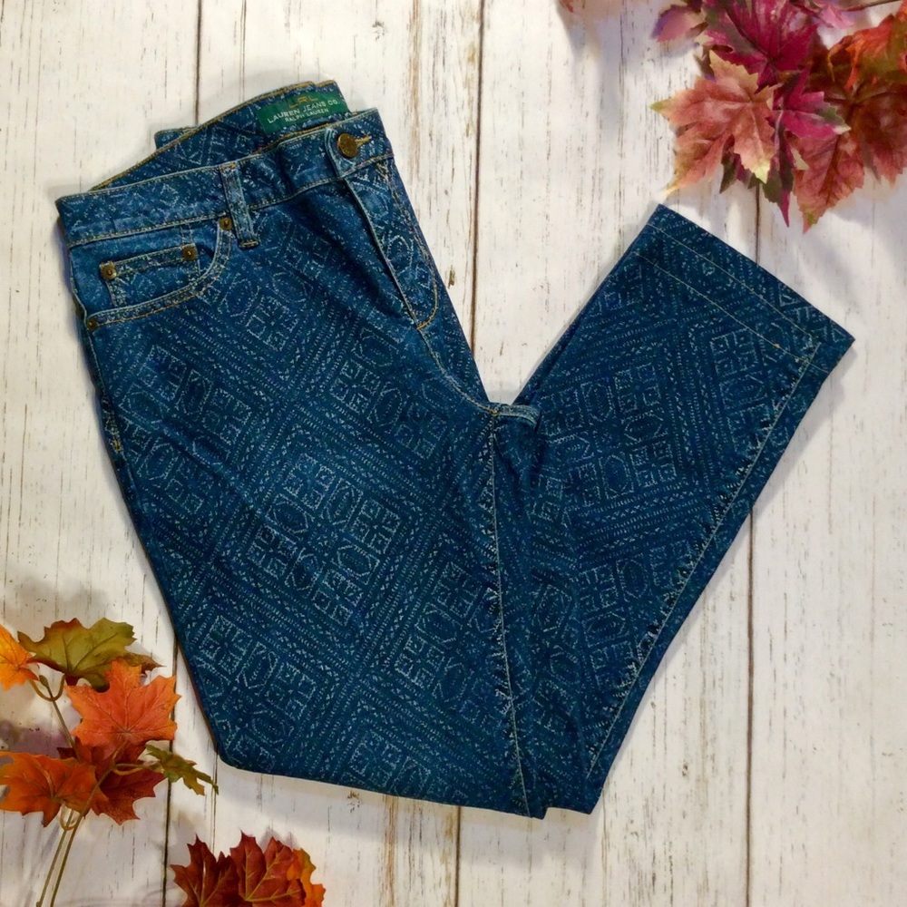 Lauren Jeans Co. Stenciled Slimming Modern Jean